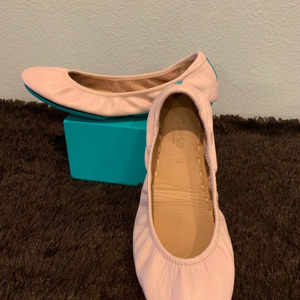 Tieks By Gavrieli Pink size 8 Italian Leather gentle used.